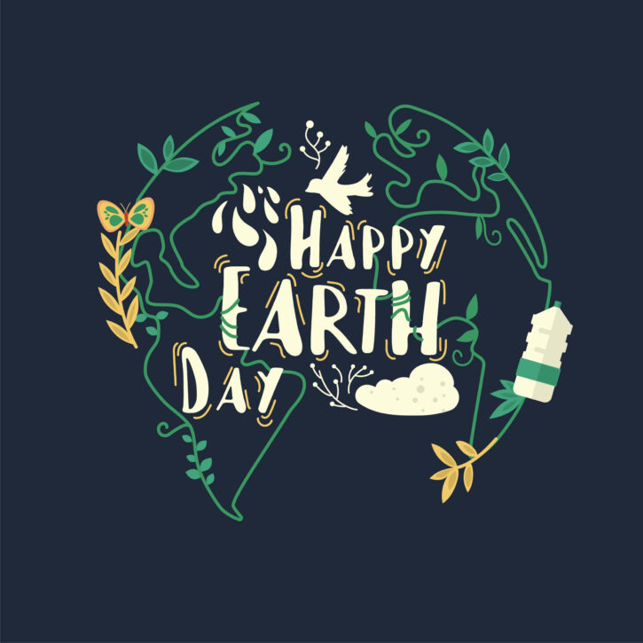 Happy Earth Day graphic. 