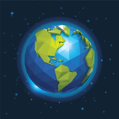 Graphic of the planet Earth.