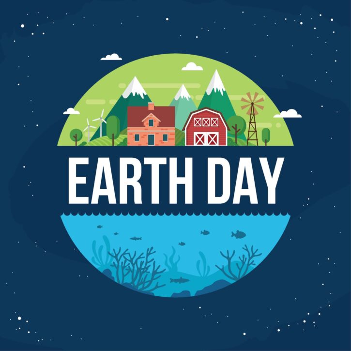 Earth Day graphic. 
