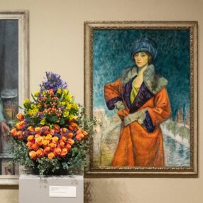 Art in Bloom at Minneapolis Institute of Art Painting and Floral Arrangement.