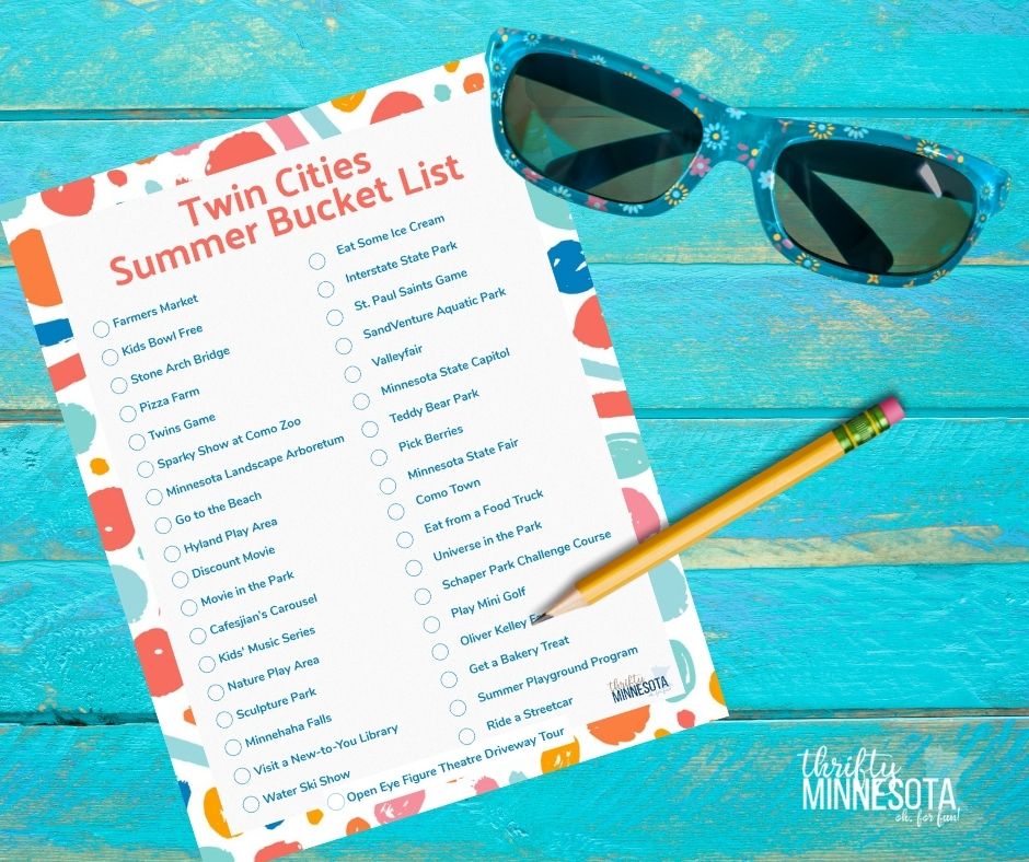 Twin Cities Summer Bucket List Printable.