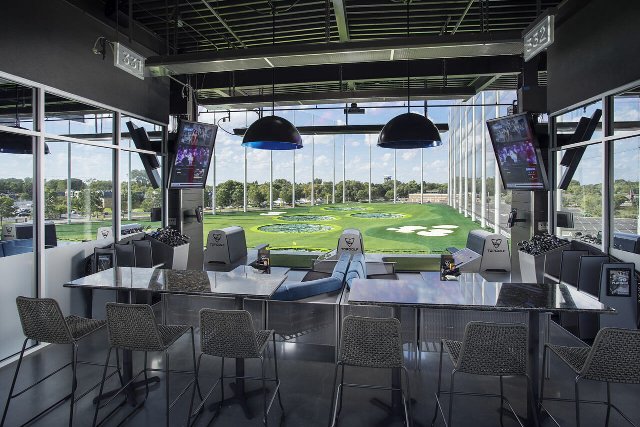 Topgolf hitting bay