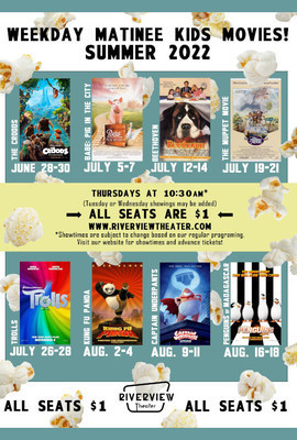 Riverview Theater Kids Matinees Summer 2022