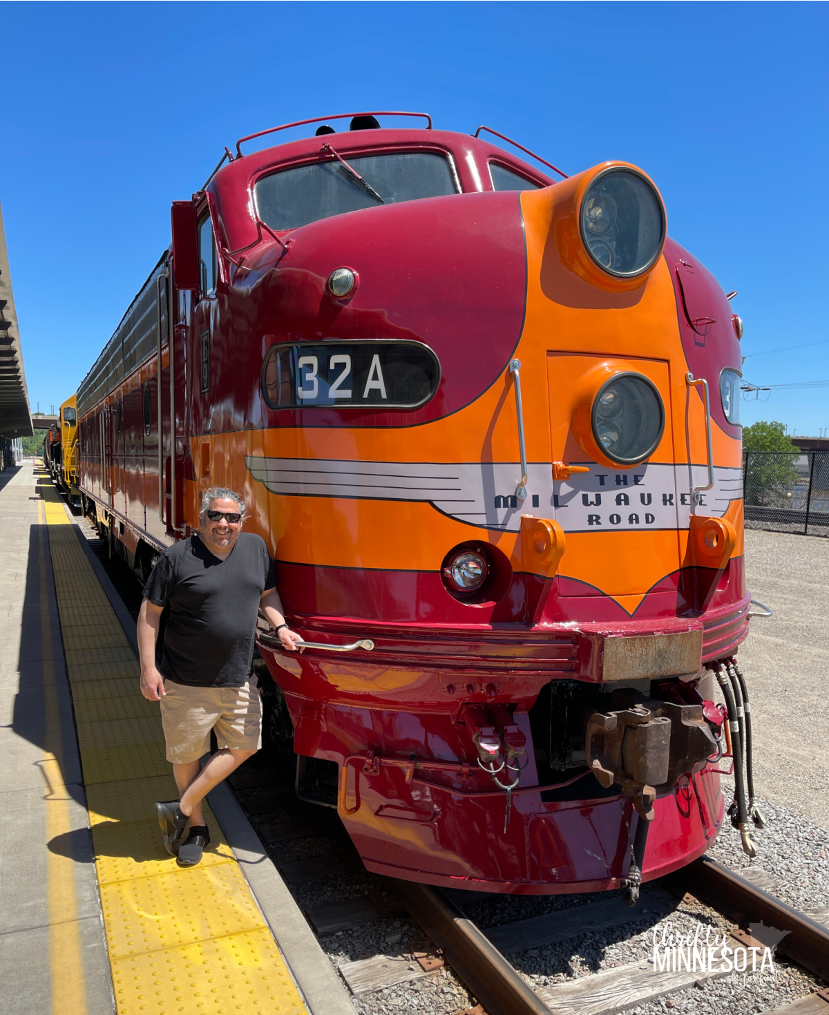 The Milwaukee Road Engine E9 No 32A at Train Days Union Depot.