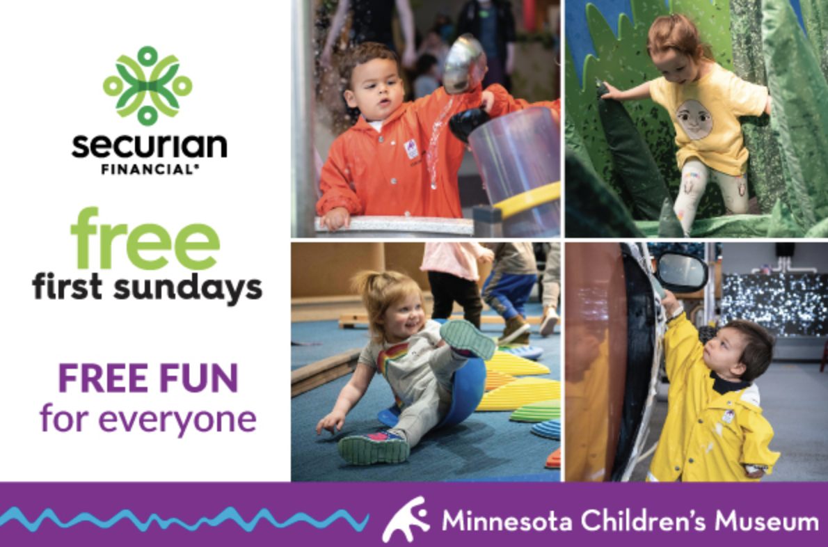 Minnesota Children's Museum Free First Sundays.