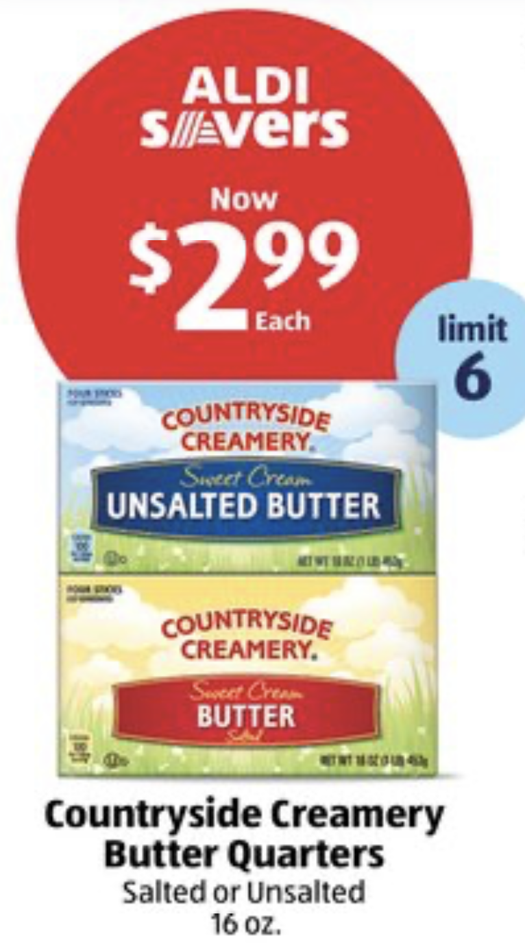 Aldis Butter Sale