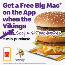 Free Big Mac with Vikings Touchdowns