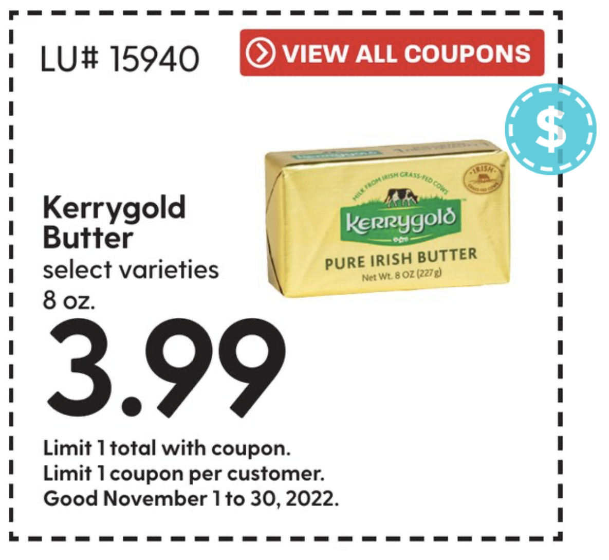 Kerrygold Butter Coupon Hy-Vee