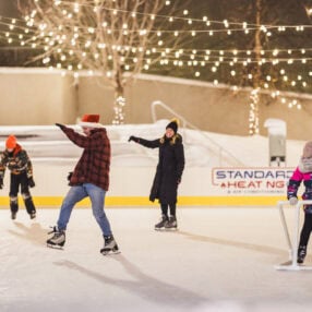 Ice skating.