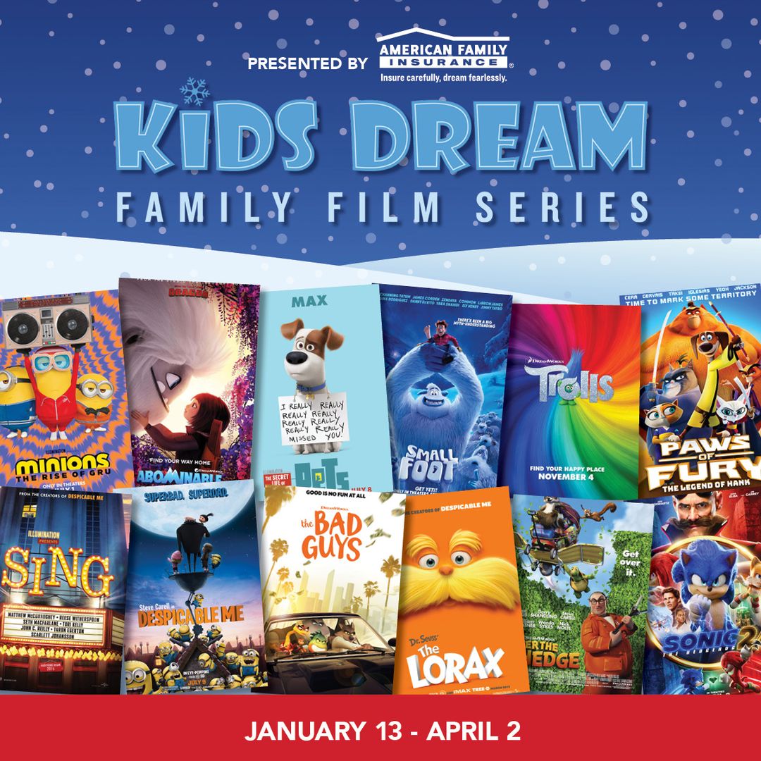 Marcus Theatres Kids Dream Winter Film Series 2023 FREE or 3