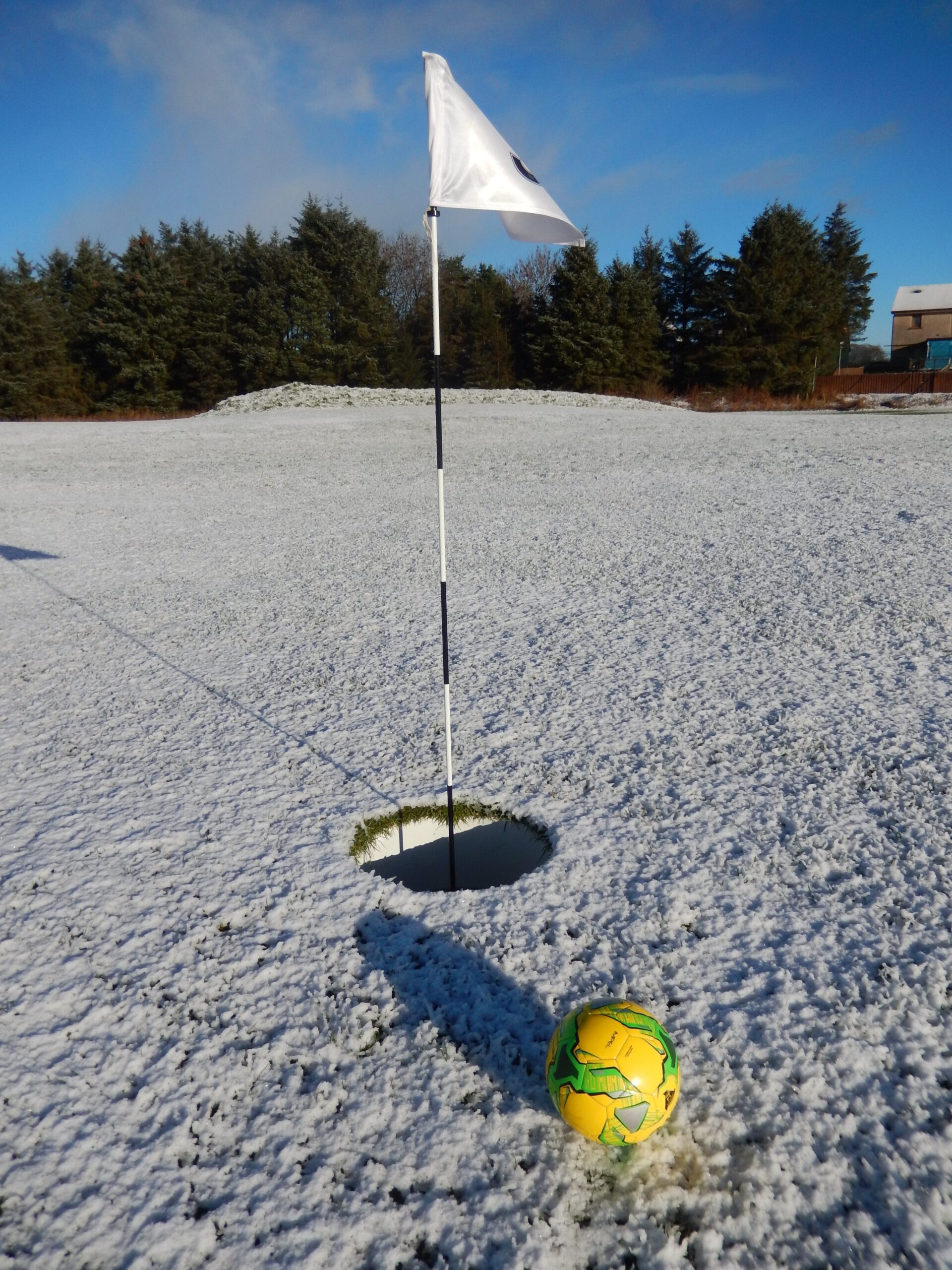 snow footgolf course