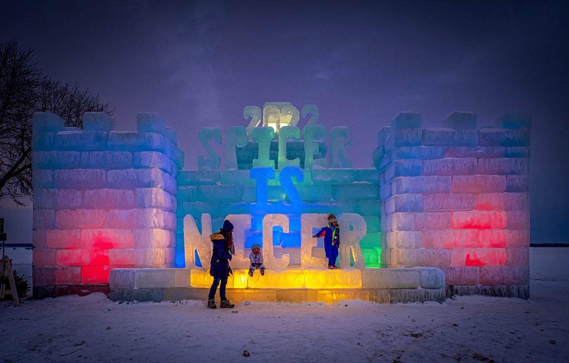 spicer winterfest ice castle.
