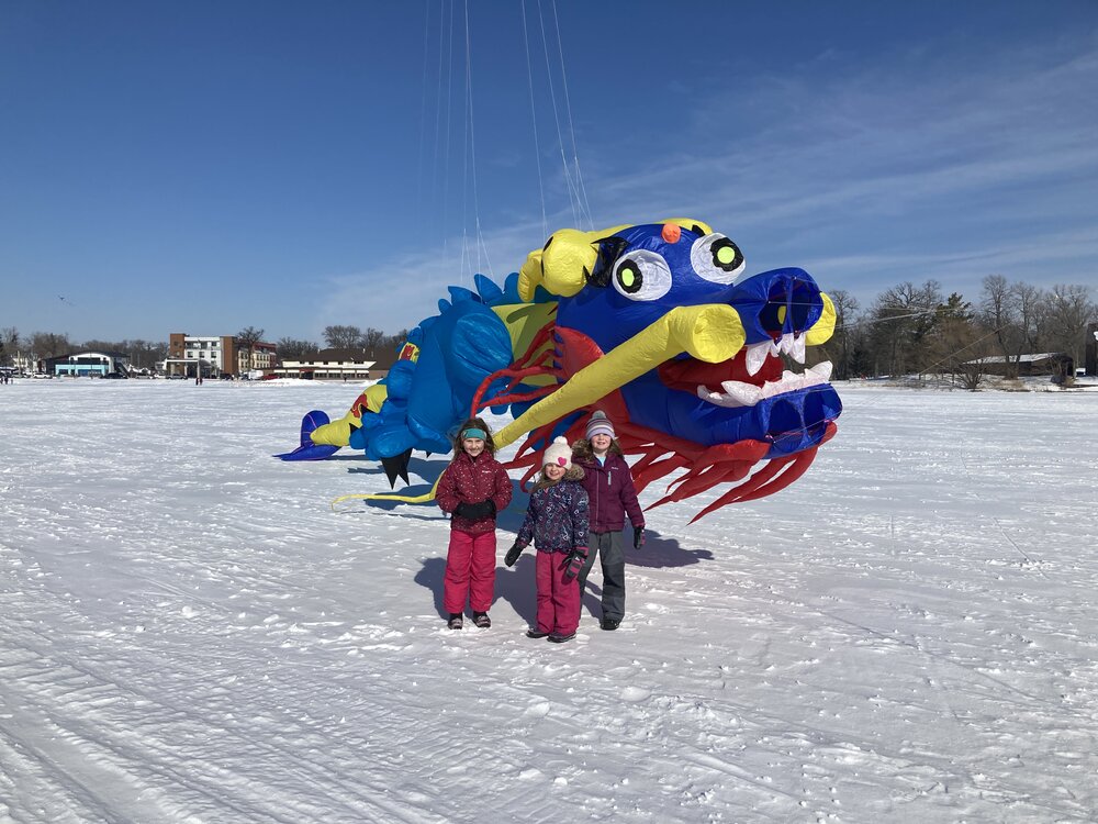 Detroit Lakes Polar Fest Dragon Kite at Kite Fest
