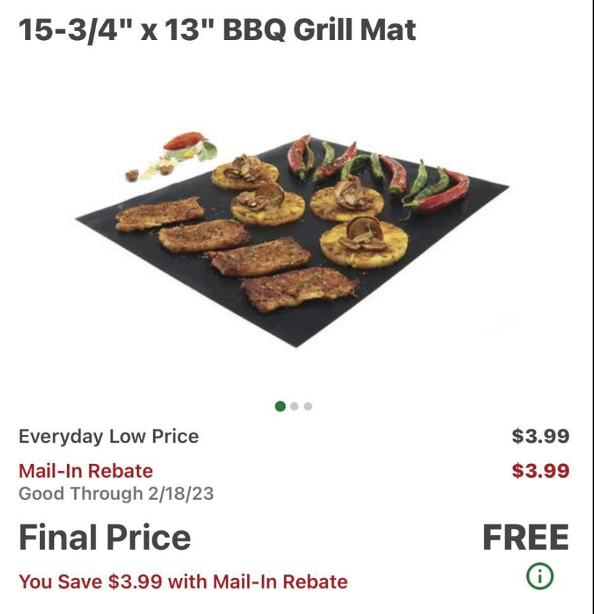 Grill Mat Free after Rebate at Menards