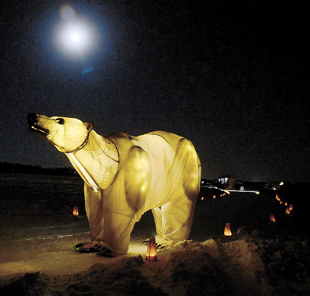 Polar Bear Art at Monticello Glow Fest