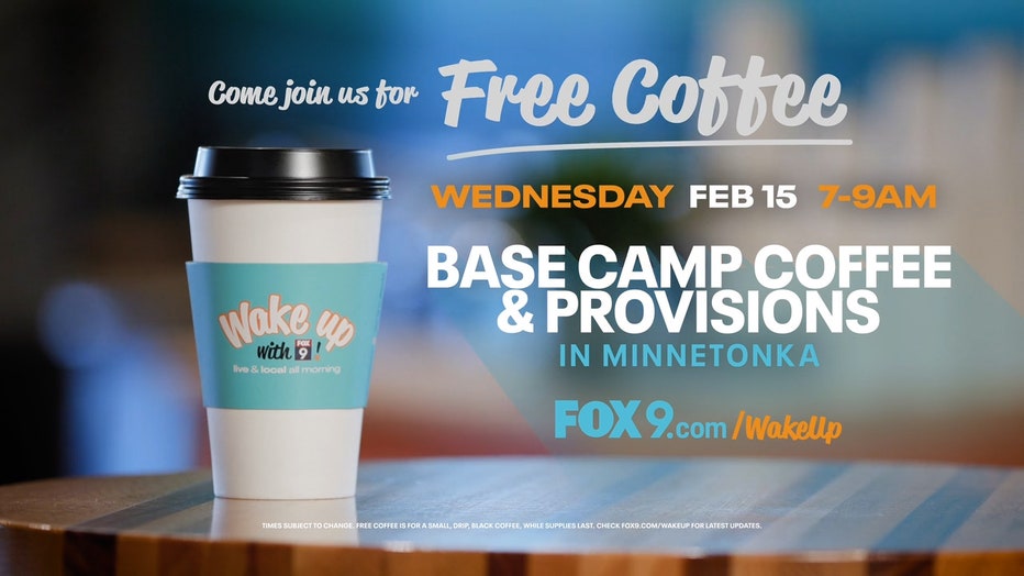 Wake Up with FOX 9 Free Coffee Wednesdays