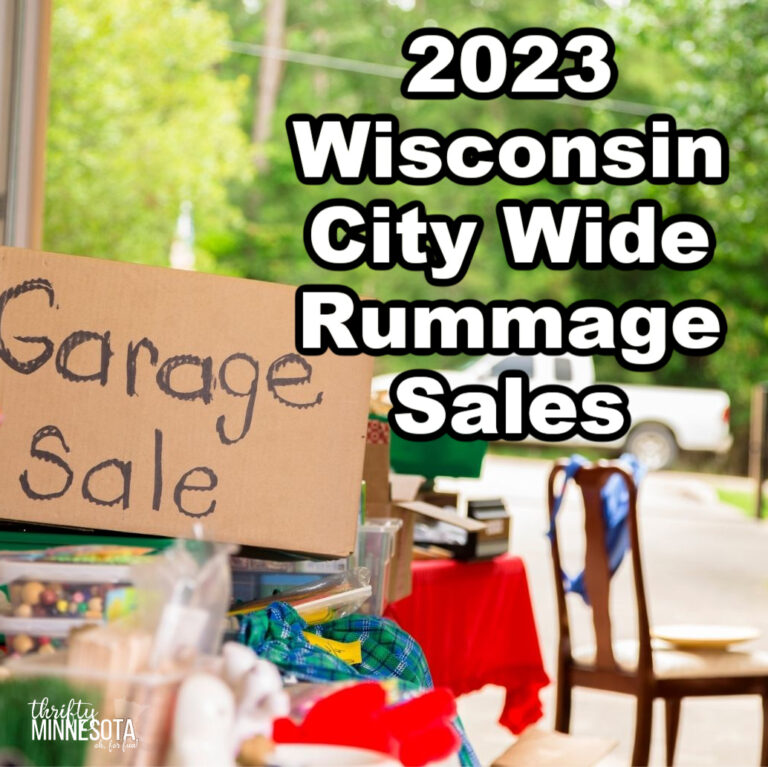 2023 Wisconsin City Wide Rummage Sales List Thrifty Minnesota