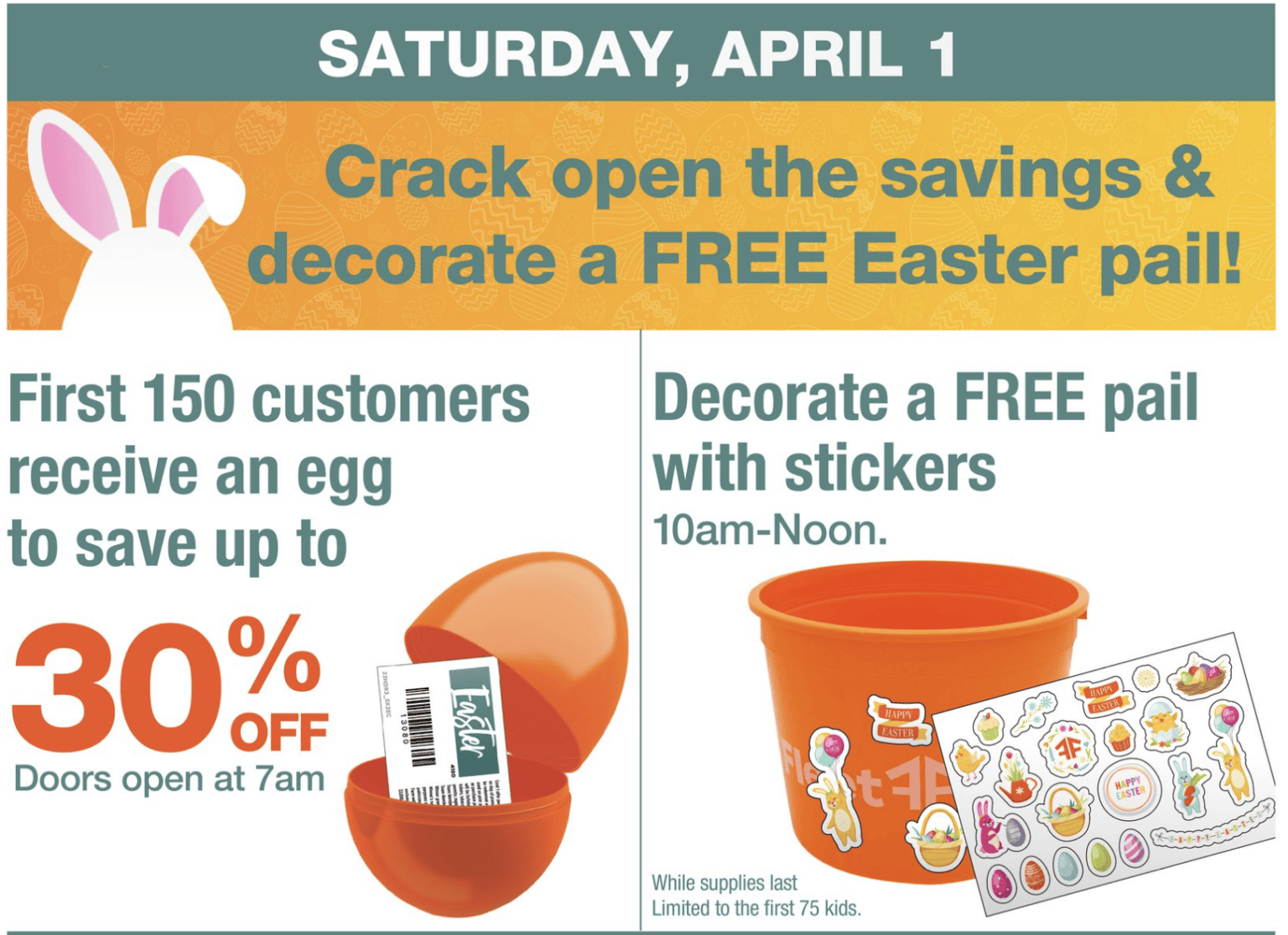 Fleet Farm Free Easter Activity for Kids and Savings for Adults