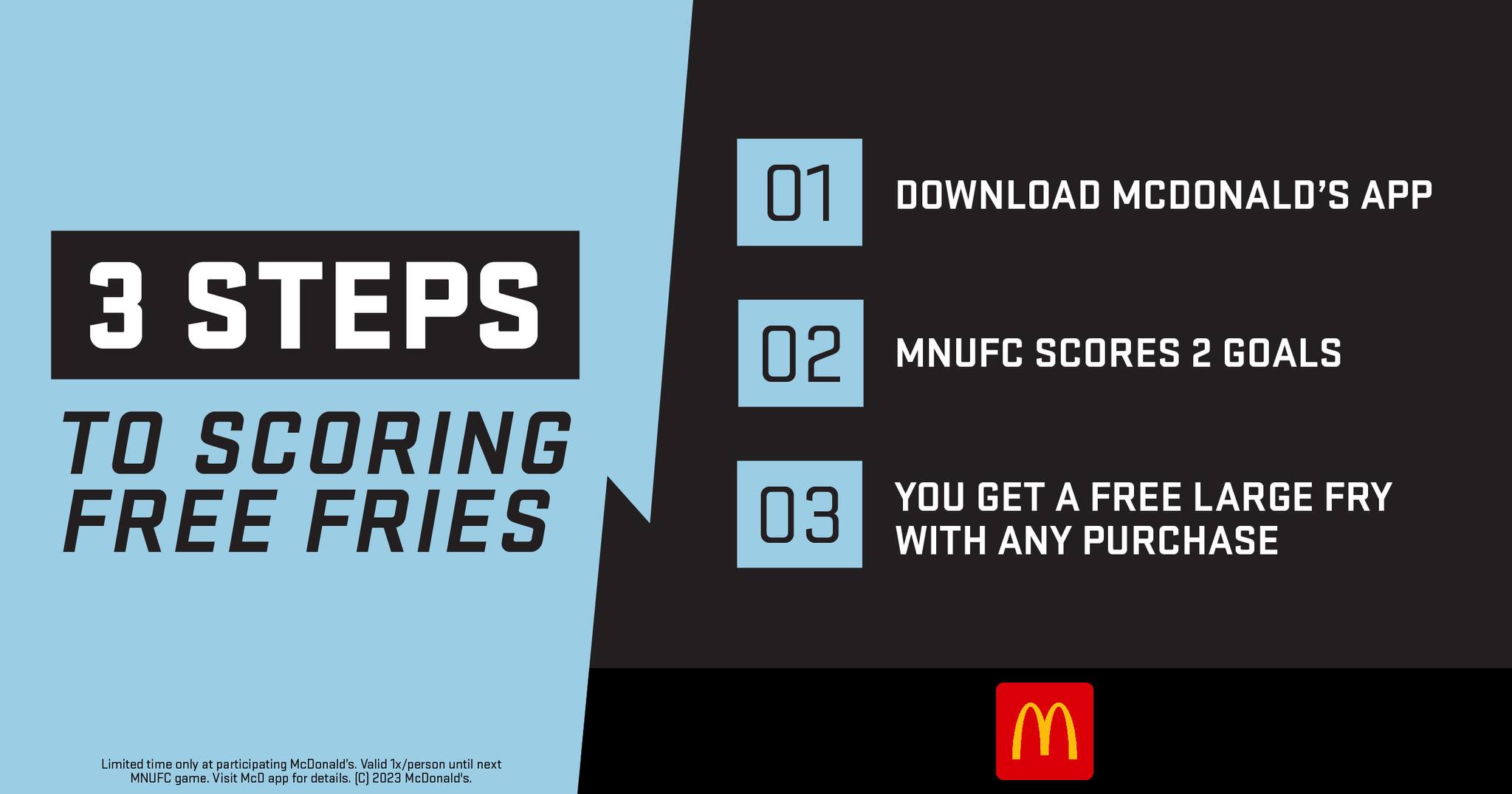 MN United Free Fries at McDonald's
