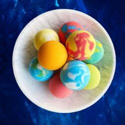bowl of da bomb bath bombs.