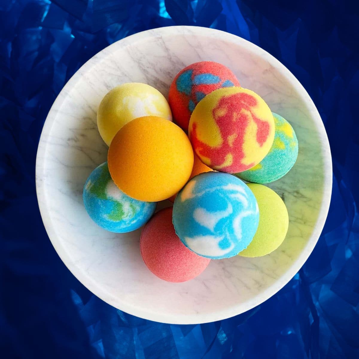 bowl of da bomb bath bombs.