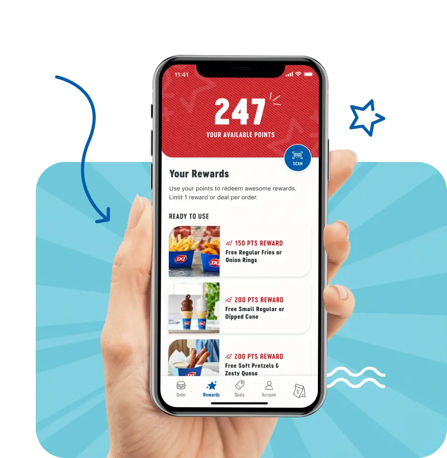 Dairy Queen app - rewards