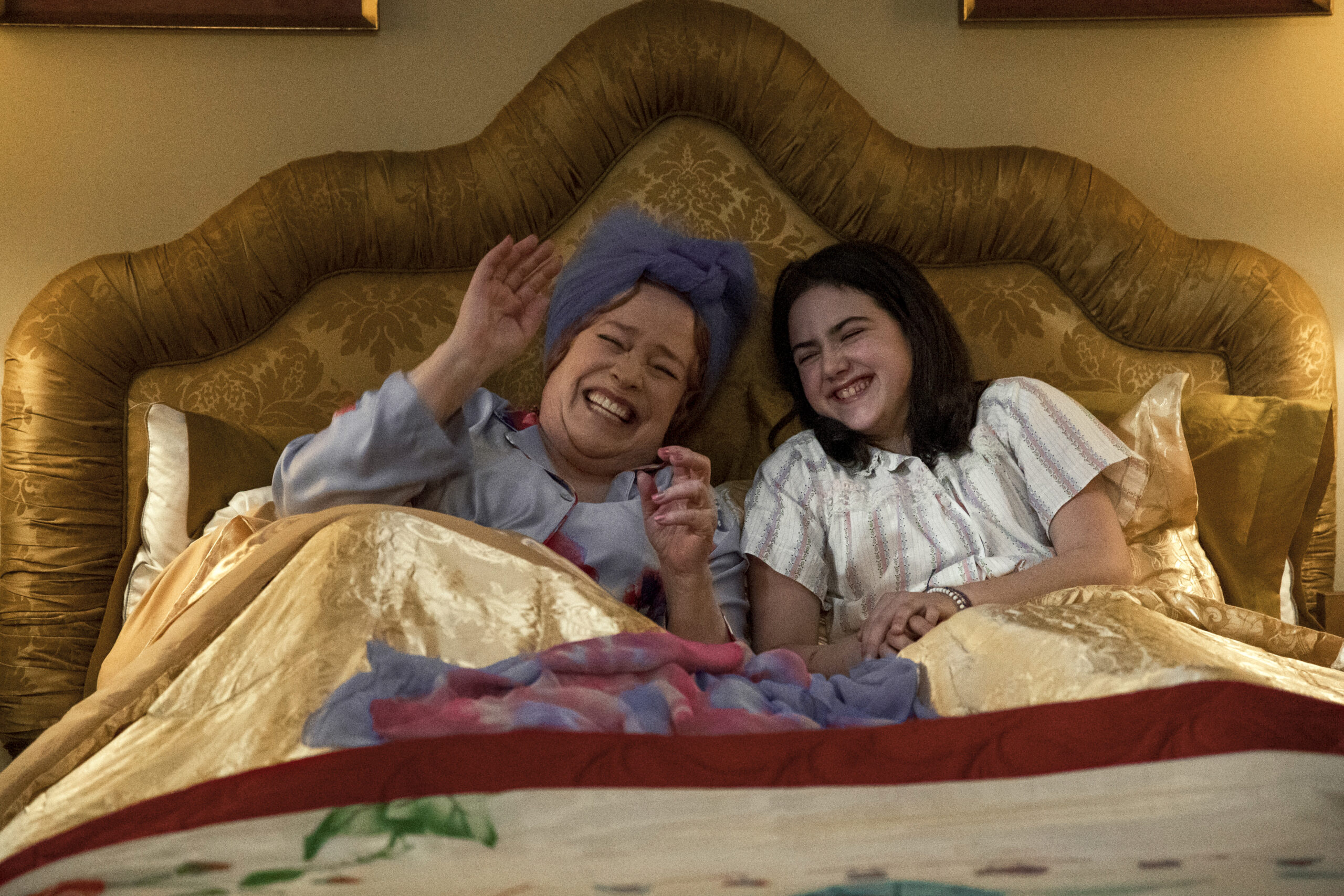 Kathy Bates as Sylvia Simon and Abby Ryder Fortson as Margaret Simon in Are You There God? It’s Me, Margaret. 