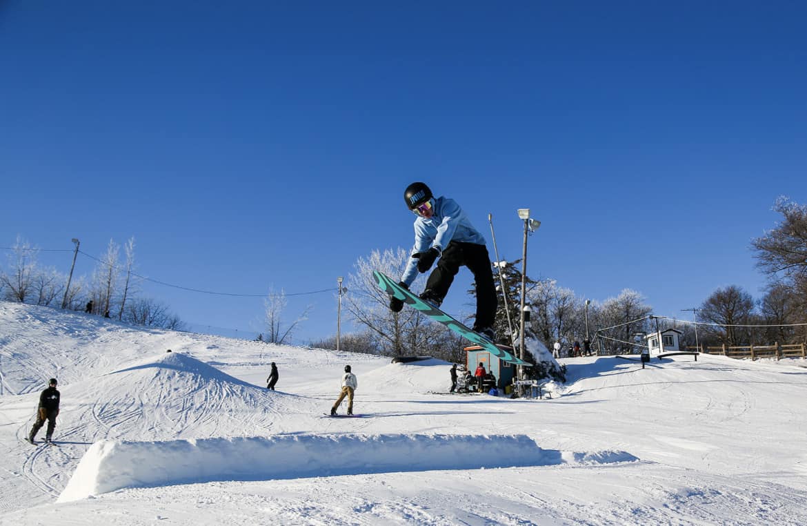 snowboarding at Powder Ridge