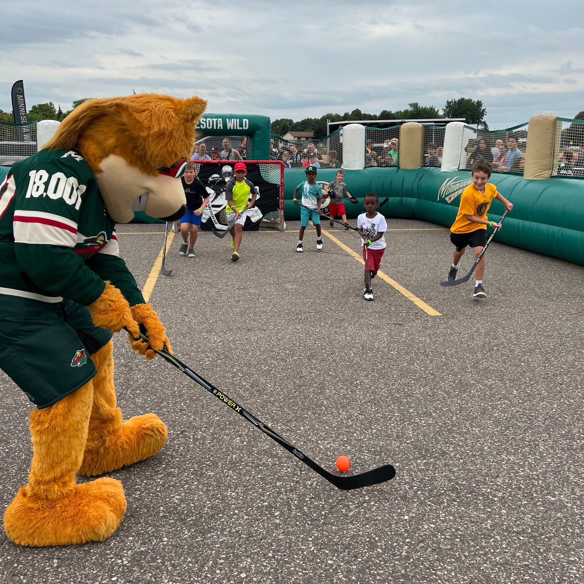 Mascot Nordy at Minnesota Wild Street Hockey Series