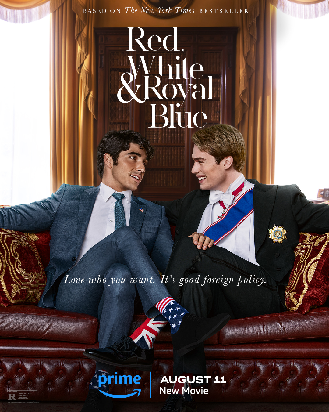Red White and Royal Blue Movie Poster.