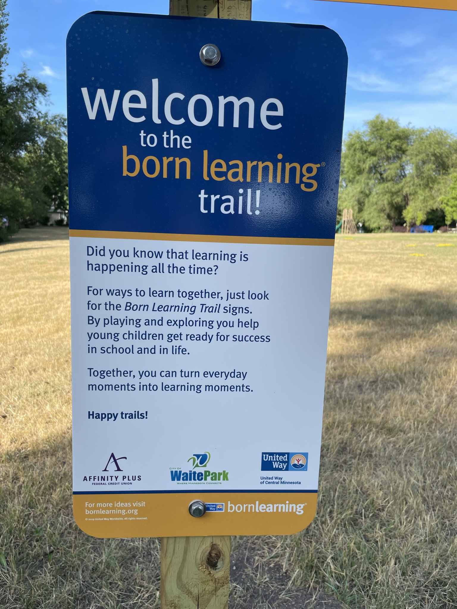 Born Learning Trail in Waite Park Thrifty Minnesota