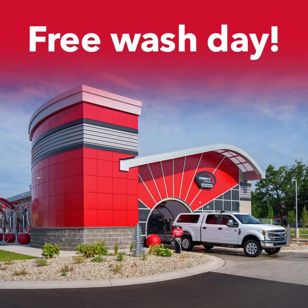 FREE Car Wash at Tommy's Express Mounds View Thrifty Minnesota