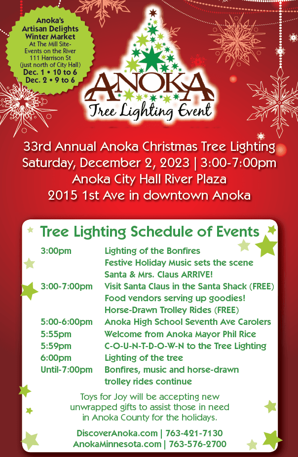 Annual Anoka Tree Lighting Thrifty Minnesota