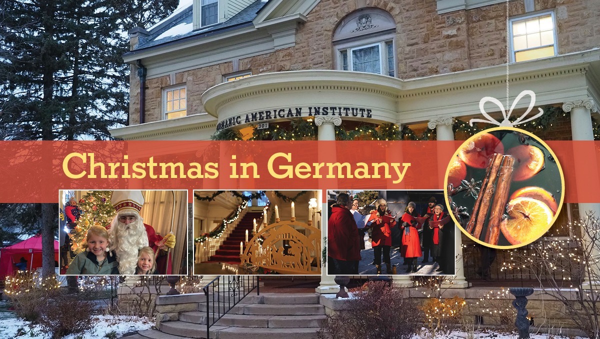 Christmas in Germany banner with 3 pictures of event. 