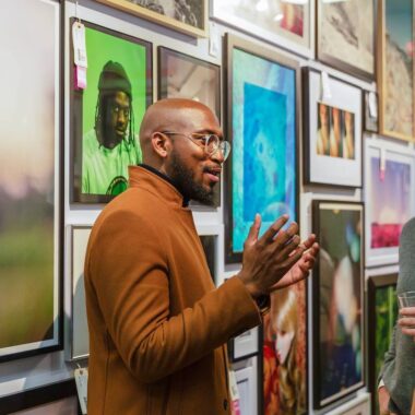 MCAD Art Sale gallery viewing.