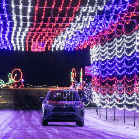 Magic of Lights car driving through the display.