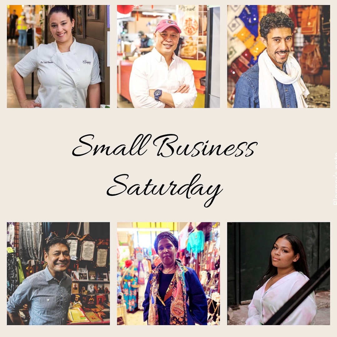 Small Business Saturday images of business owners. 