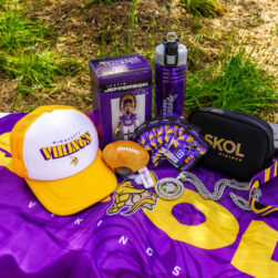 Minnesota Vikings Kids Club goodies- bobble head, hat, trading cards and more!