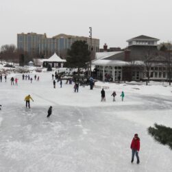 Centennial Lakes Winter Ice Festival image with skaters.