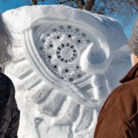 Ely Winter Festival Snow Sculpture.