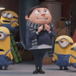 The minions talking with gru.