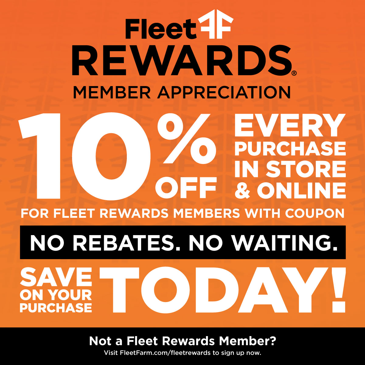 Fleet Farm 10% Off Coupon Every Purchase Through Wednesday Thrifty Fleet Farm 10% Off Coupon Every Purchase Through Wednesday Thrifty