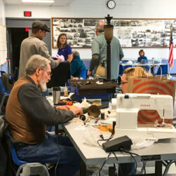 Volunteer working at Anoka County Fix It Clinic.