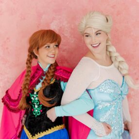 Anna and Elsa from Frozen.