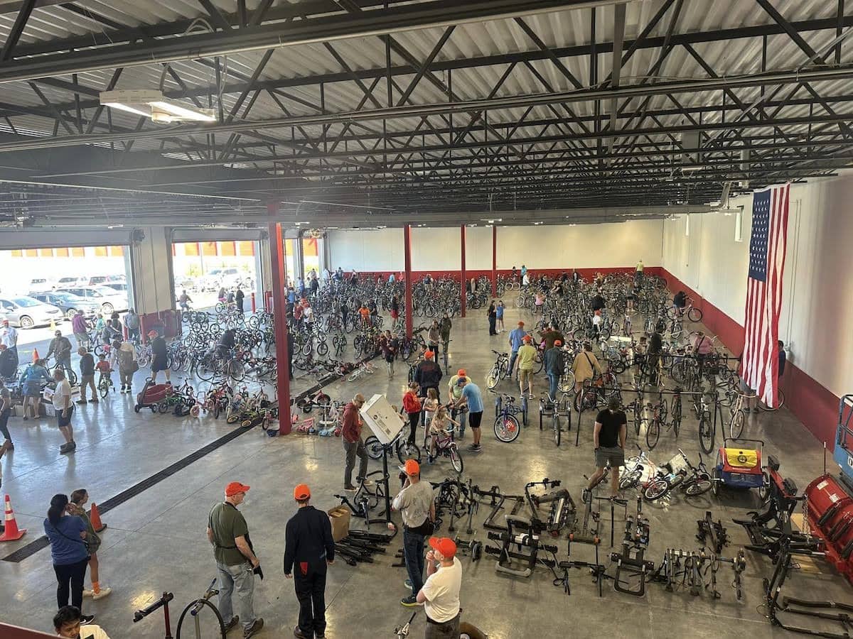 Ricks Bike Sale Overhead View.