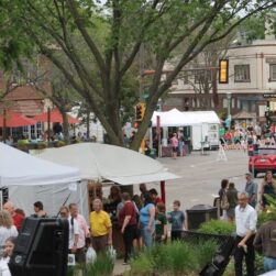 St Anthony Park Art Festival image of street.
