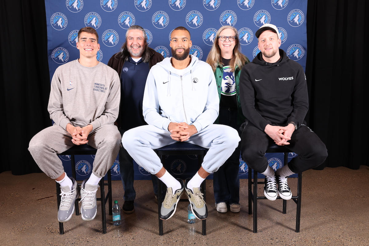 Thrifty Minnesota crew with Timberwolves Luka Garza, Rudy Gobert and Joe Ingles.