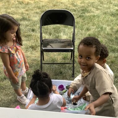 Community Fun Day kids making art.