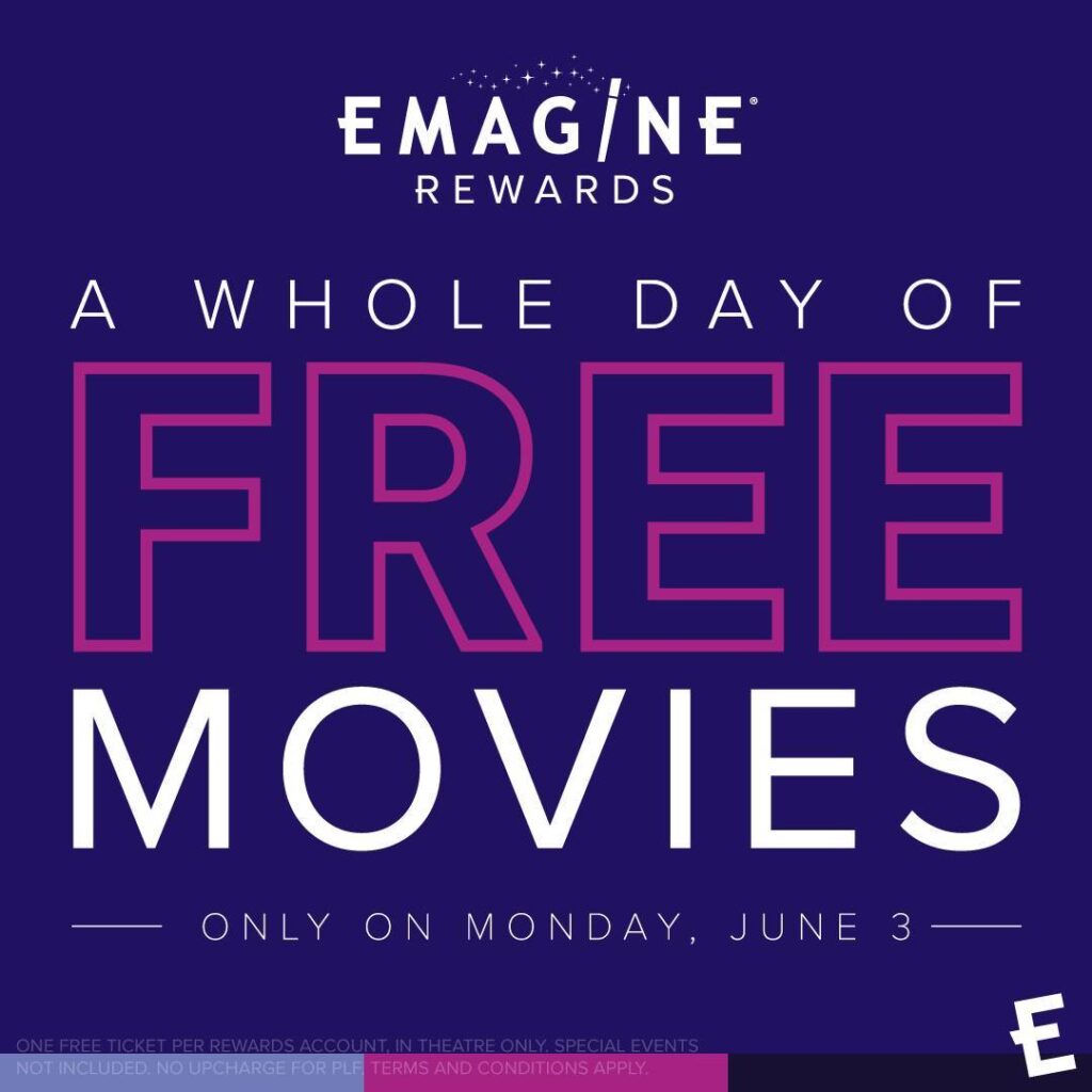 Emagine Free Day of Movies on Monday, June 3rd Thrifty Minnesota