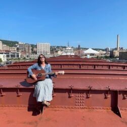 Performer on the William A Irvin in Duluth.